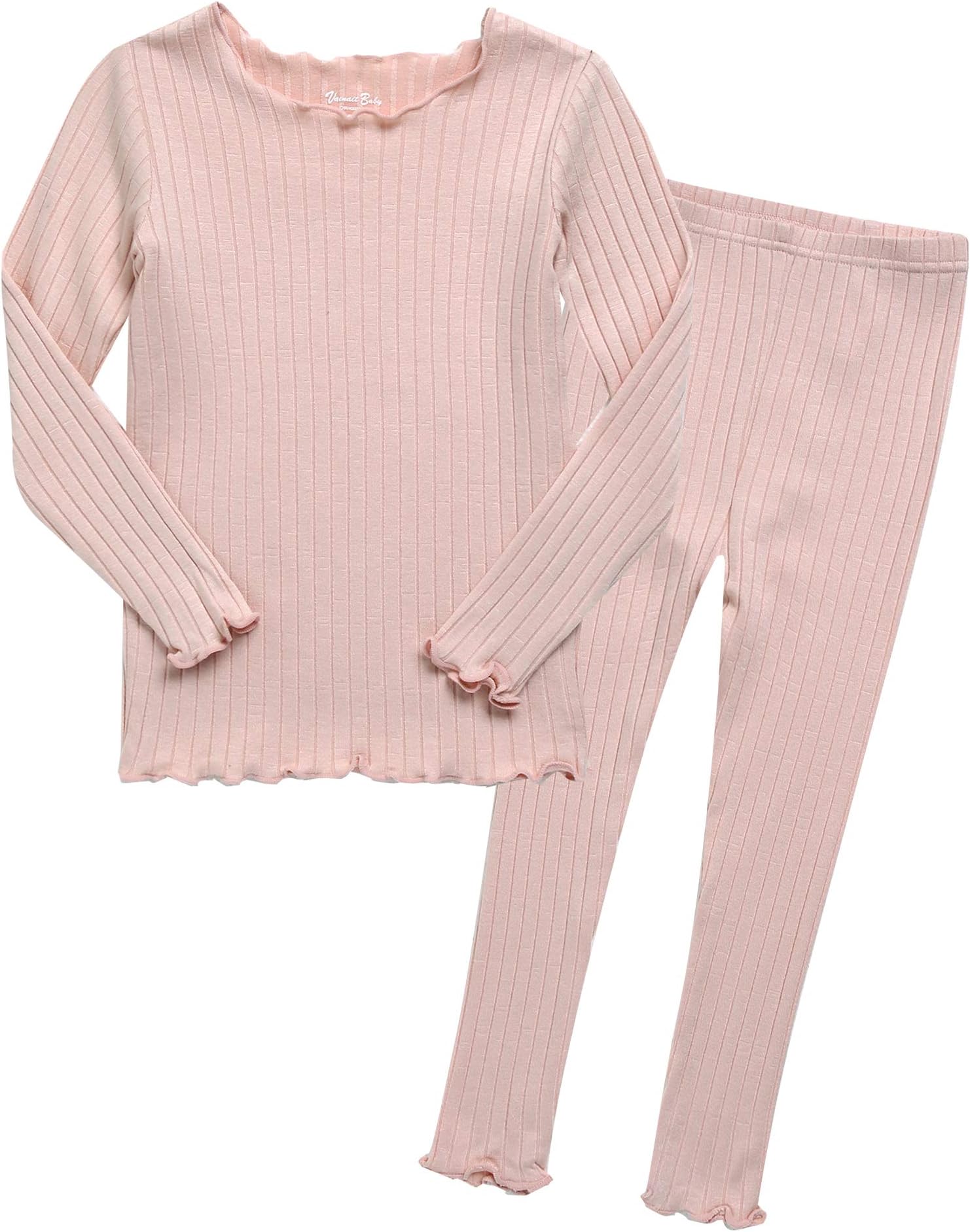 VAENAIT BABY6M-12Y Kids Unisex Girls & Boys Soft Comfy Modal Tencel Shirring Sleepwear Pajamas 2~4Pcs Set