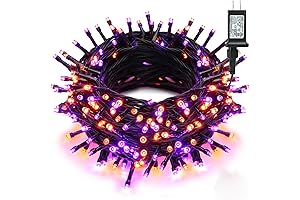 Halloween Lights, 95.14ft 240 LED Purple & Orange Halloween String Lights