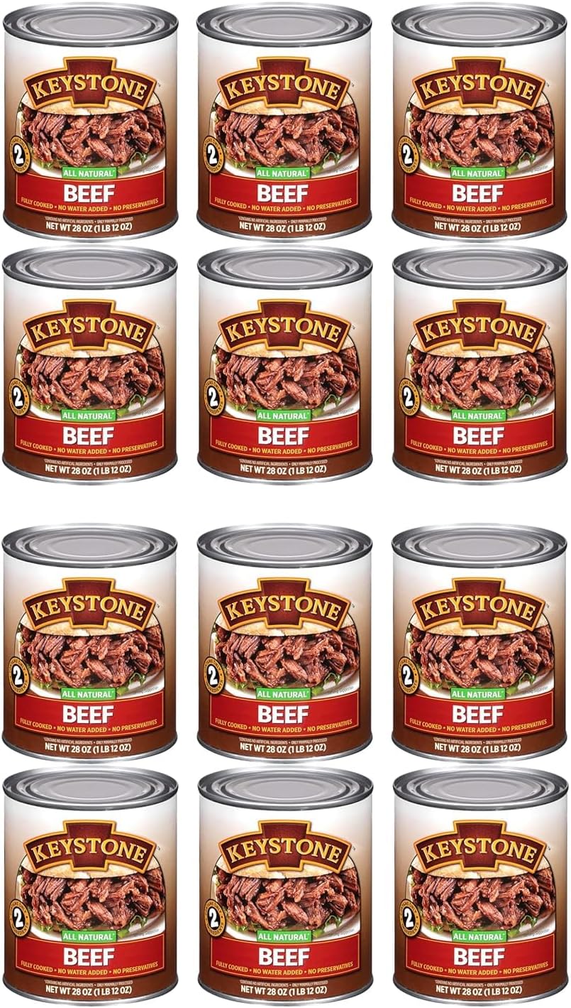 Keystone Meats All Natural Canned Beef 28 Oz Long Shelf