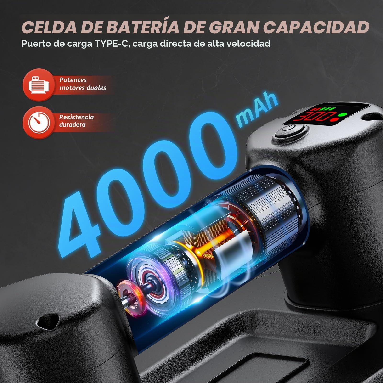 Ventosa para Azulejos Eléctrico, Ventosas para Azulejos 24 cm, Cargas 300KG Batería de Litio 4000mAh Pantalla LCD,Ideal para Levantar Cristales, Mármol, Cerámica y Vidrio -Negro