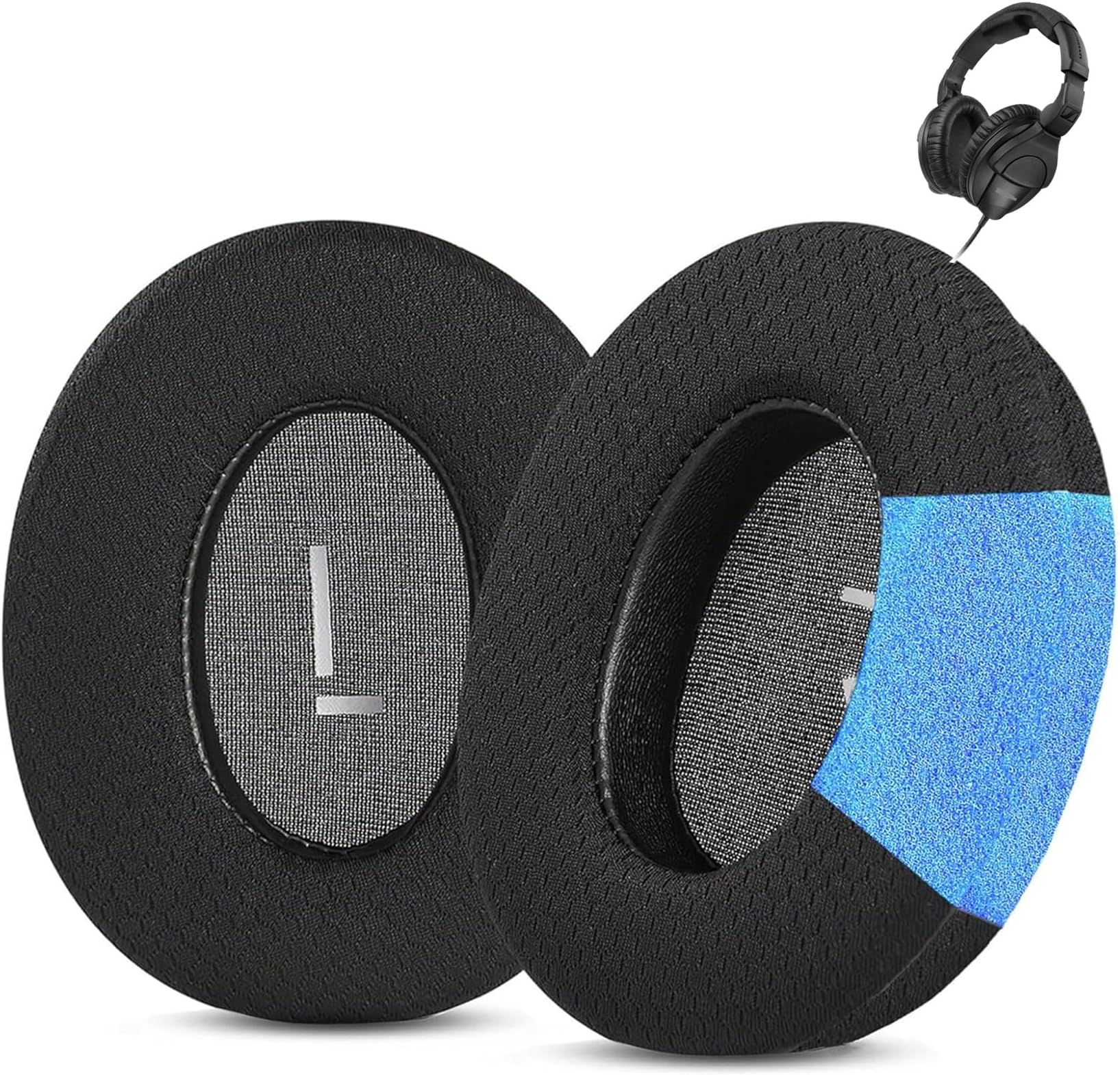 HD 280 Pro Ear Pads Replacement Ear Cushion for Sennheiser HD280 Pro/ HD280/ HMD280 Pro/ HMD281 Headphone Upgraded Fabric Earpads | Black