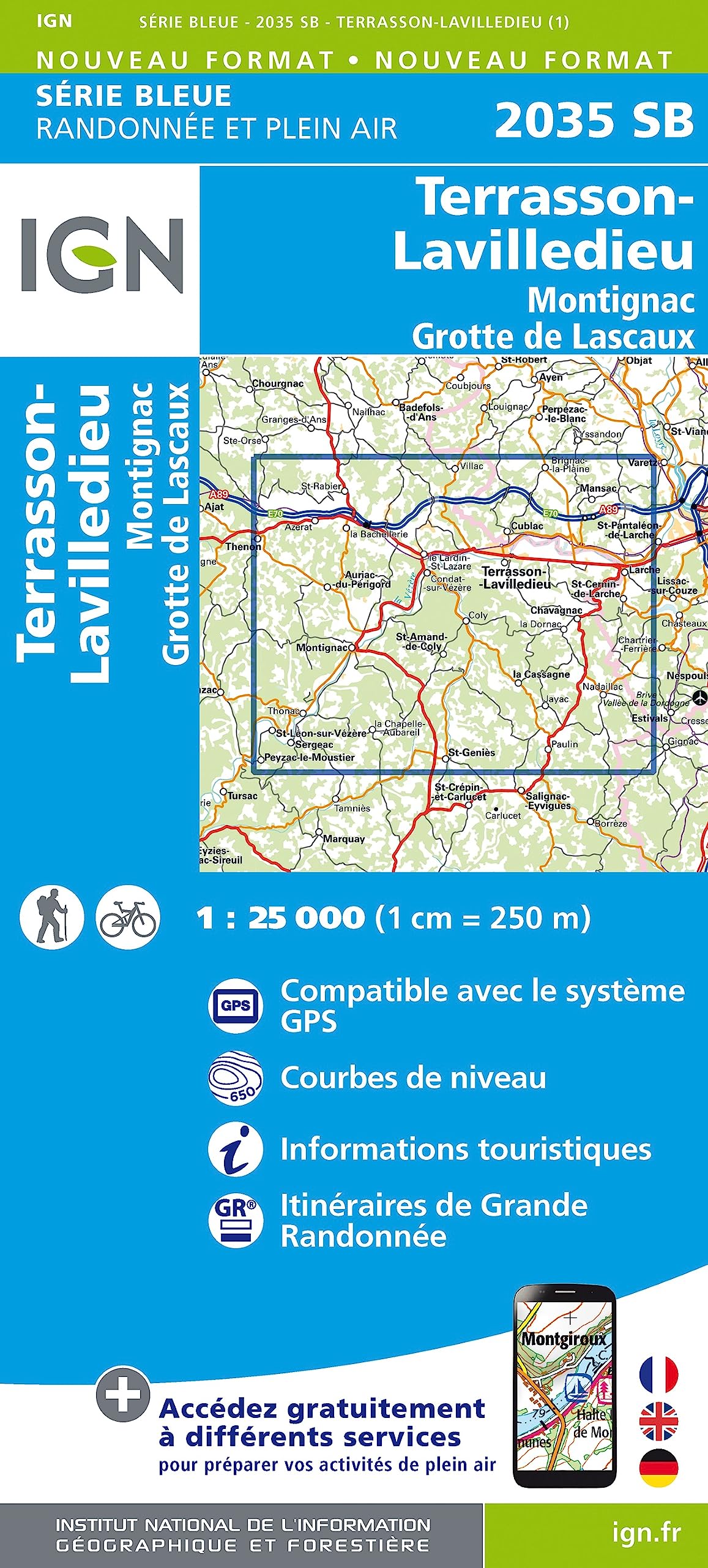 Terrasson-Lavilledieu / Montignac / Grotte de Lascaux (2035) (Série Bleue)
