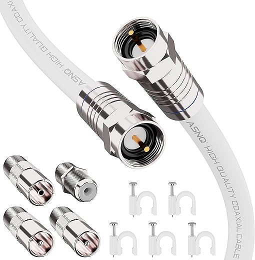 ASNQ Cavo Antenna TV 1 metri RG6 75 OHM -...