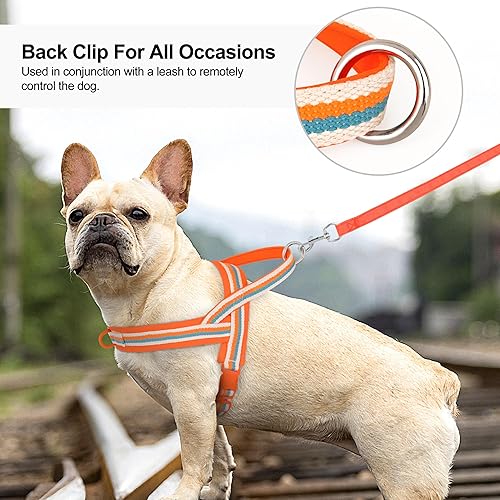 Miniatura 5 de Beirui Arnés sin tirones para perros pequeños y medianos, arnés de neopreno suave de ajuste rápido con clip frontal duradero y clip trasero, ligero