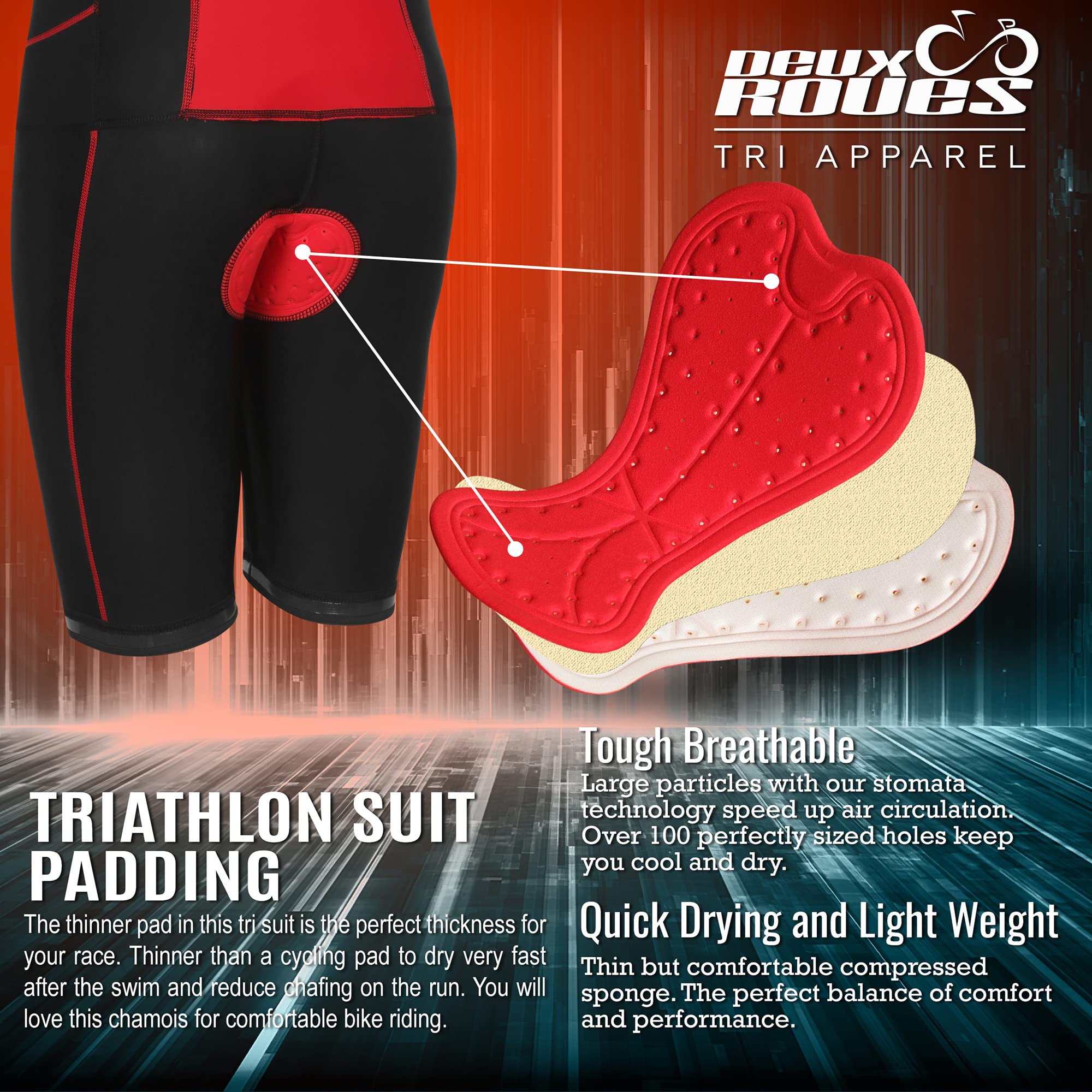 Triathlon-Anzug für Jugendliche, Kinder, Tri-Radsportanzug, ärmellos, Bonus Race Bib Belt