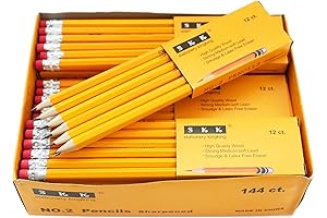 SKKSTATIONERY Pre-sharpened Pencils: 2 Pencils Sharpened for Seamless Writing