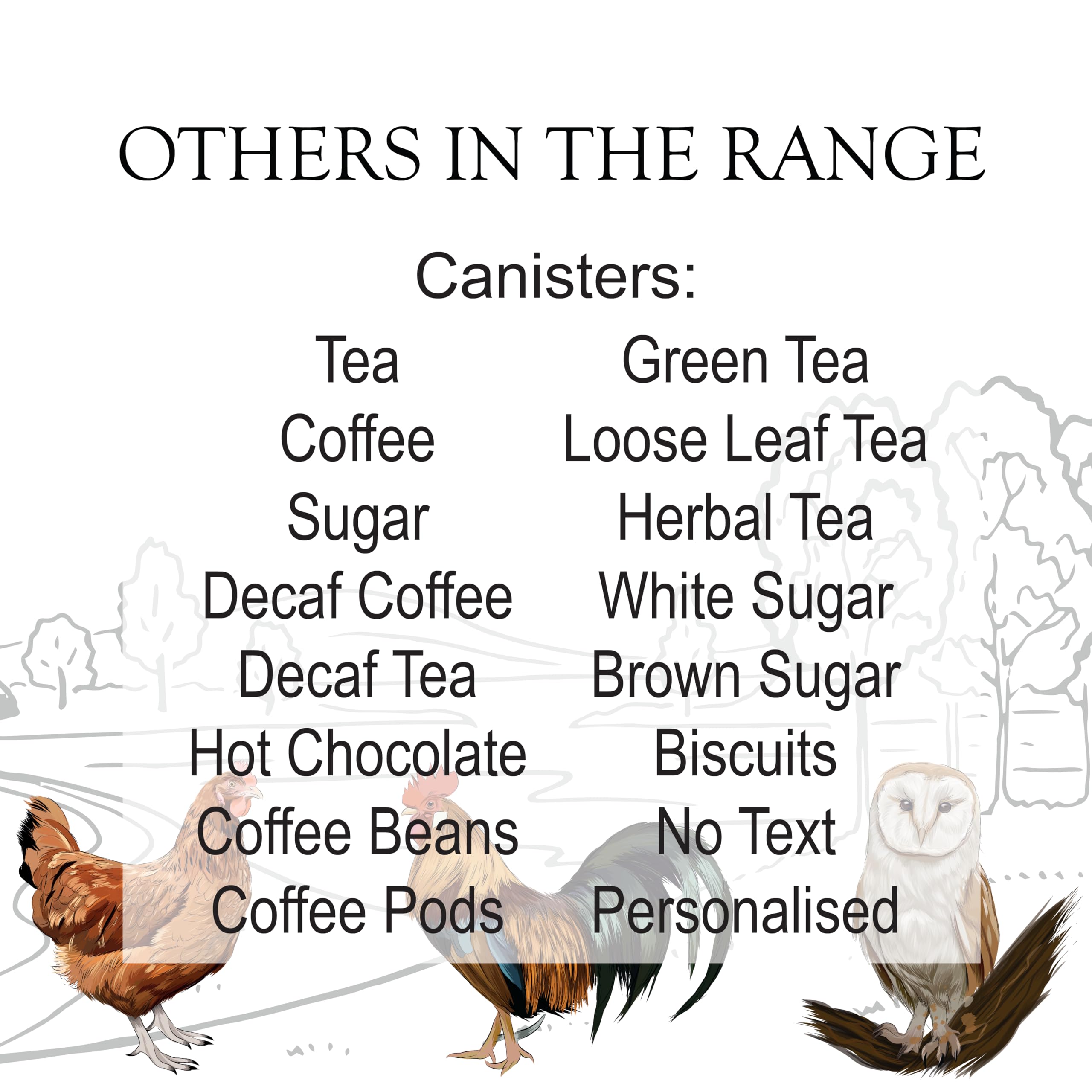 Purely Home Country Farm - Juego de recipientes de almacenamiento de alimentos para té, café y azúcar, color blanco esmaltado