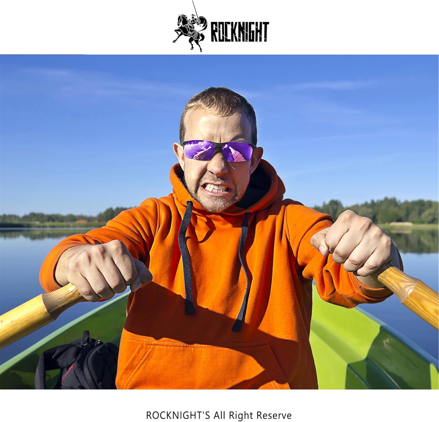 ROCKNIGHT Driving HD Polarized UV400 Protection Ultra light Al-Mg Golf Fishing Outdoor Sunglasses - Image 2