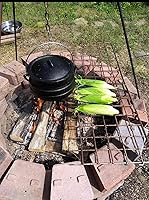 Vista 3 de Cuisiland Olla de caldero Potjie de hierro fundido de 8.5 cuartos con tapa y 3 patas, olla pre-sazonada estilo sudafricano para cocinar al aire