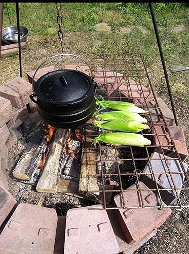 Miniatura 6 de Cuisiland Olla de caldero Potjie de hierro fundido de 8.5 cuartos con tapa y 3 patas, olla pre-sazonada estilo sudafricano para cocinar al aire