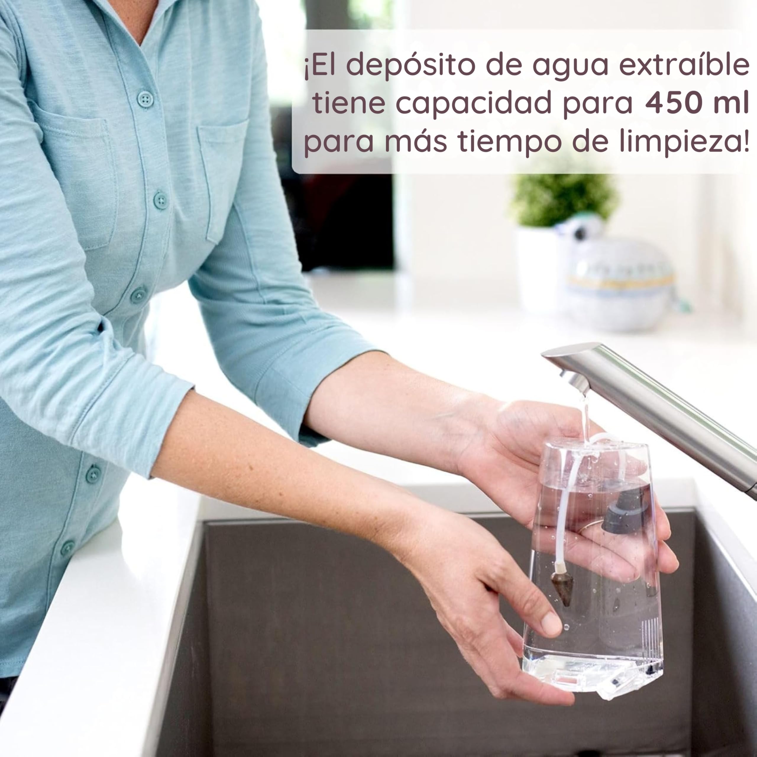H2O HD Depósito de Agua de Repuesto para Mopa a Vapor – Tanque Sustituto Duradero y Verde – Compatible con H2O HD