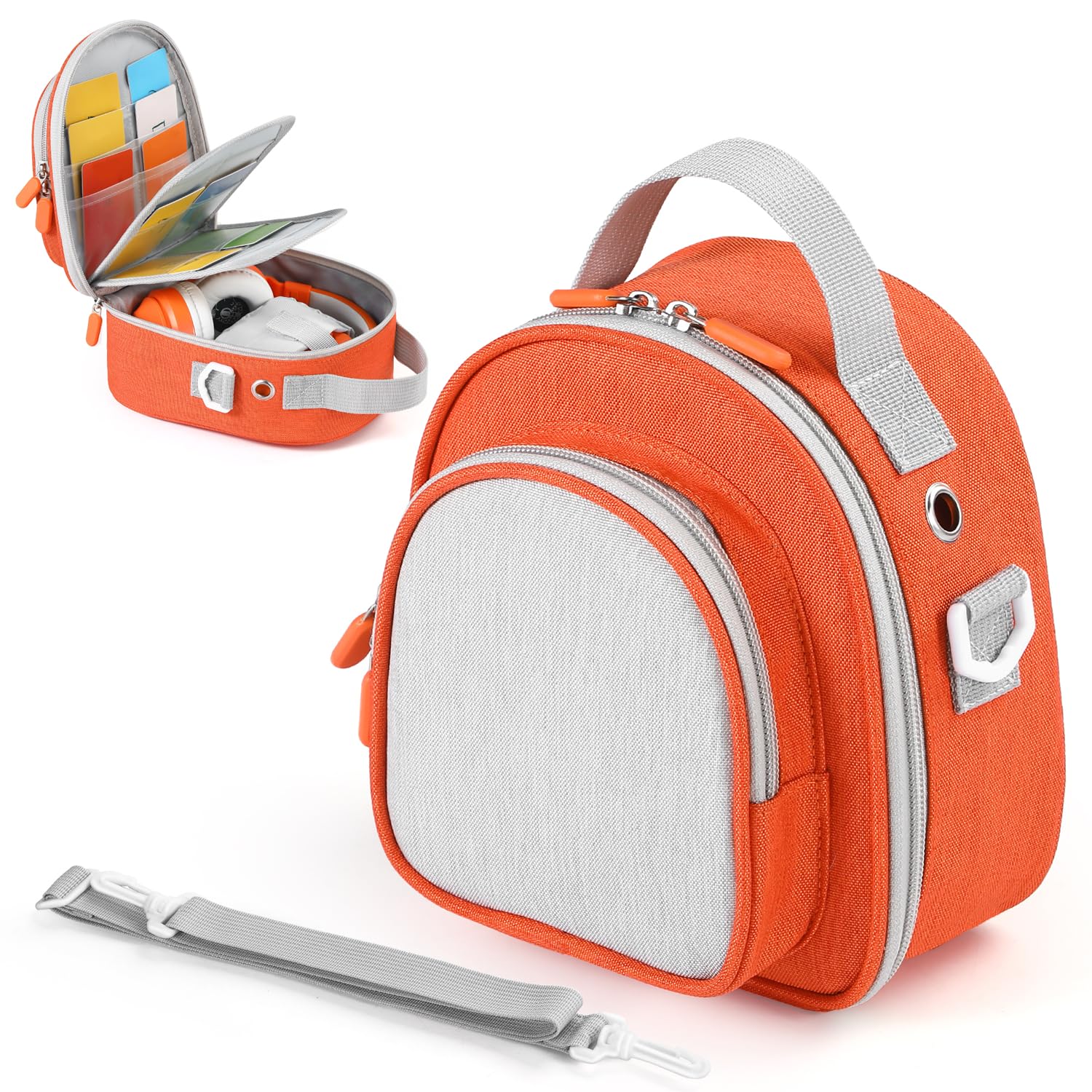 Carrying Case Compatible with Yoto Mini (2024 Edition),30 Cards Storage Bag with Handle and Shoulder Strap, Travel Storage box