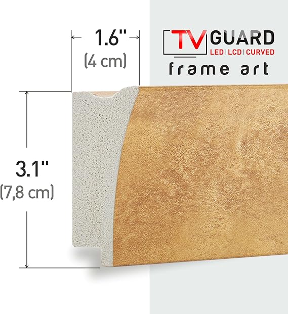 TV Guard Frame TV Bezel, Compatible With Samsung The Frame TV, 75 Inch, Matte Gold, Suitable for Wall Mounted Televisions