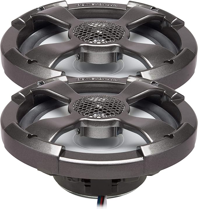 PowerBass 6.5" RGB Parlante Coaxial Shallow para Polaris Slingshot miniatura 3
