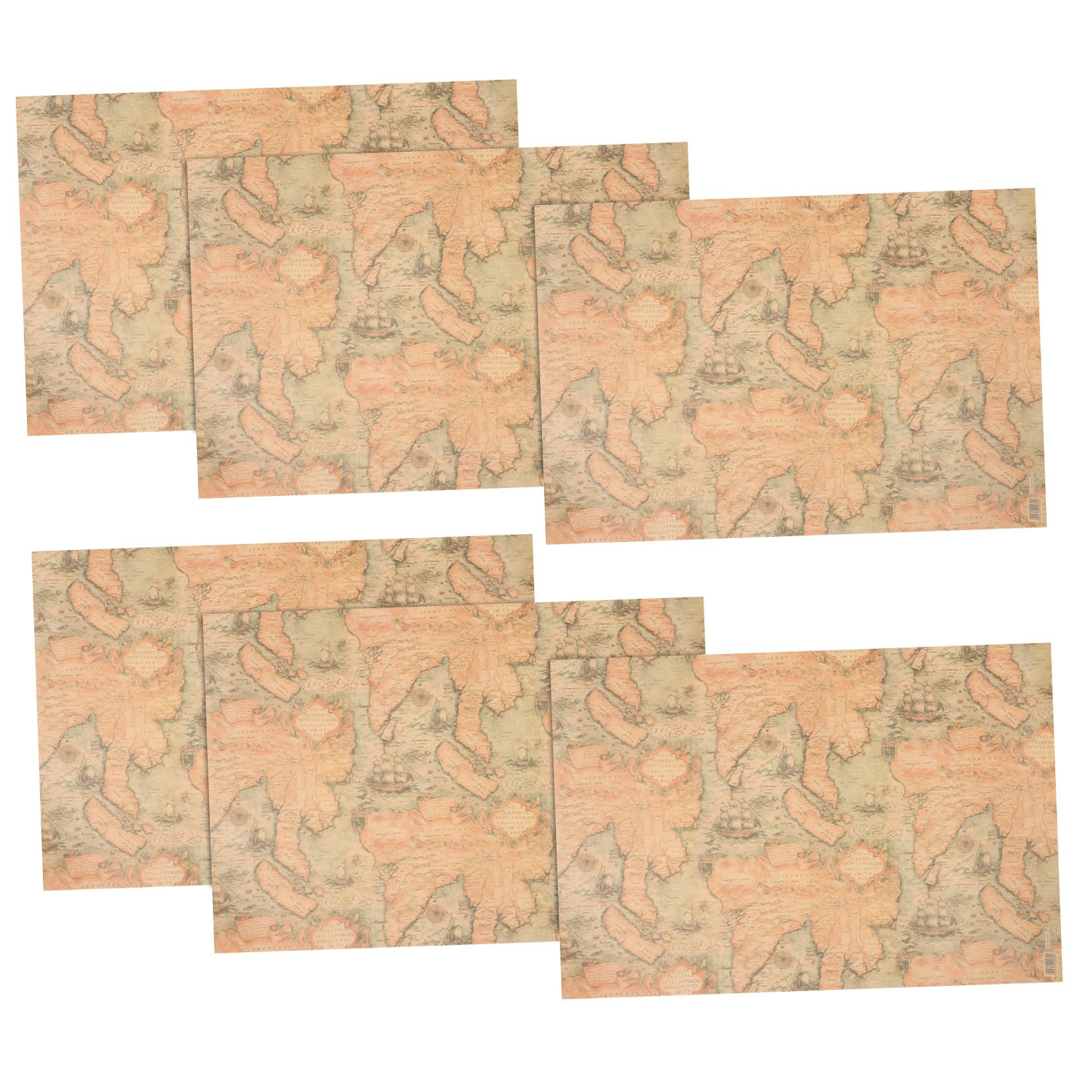 Healeved Carta Regalo Motivo Mappa, 10 Pezzi, Fogli Pieghevoli