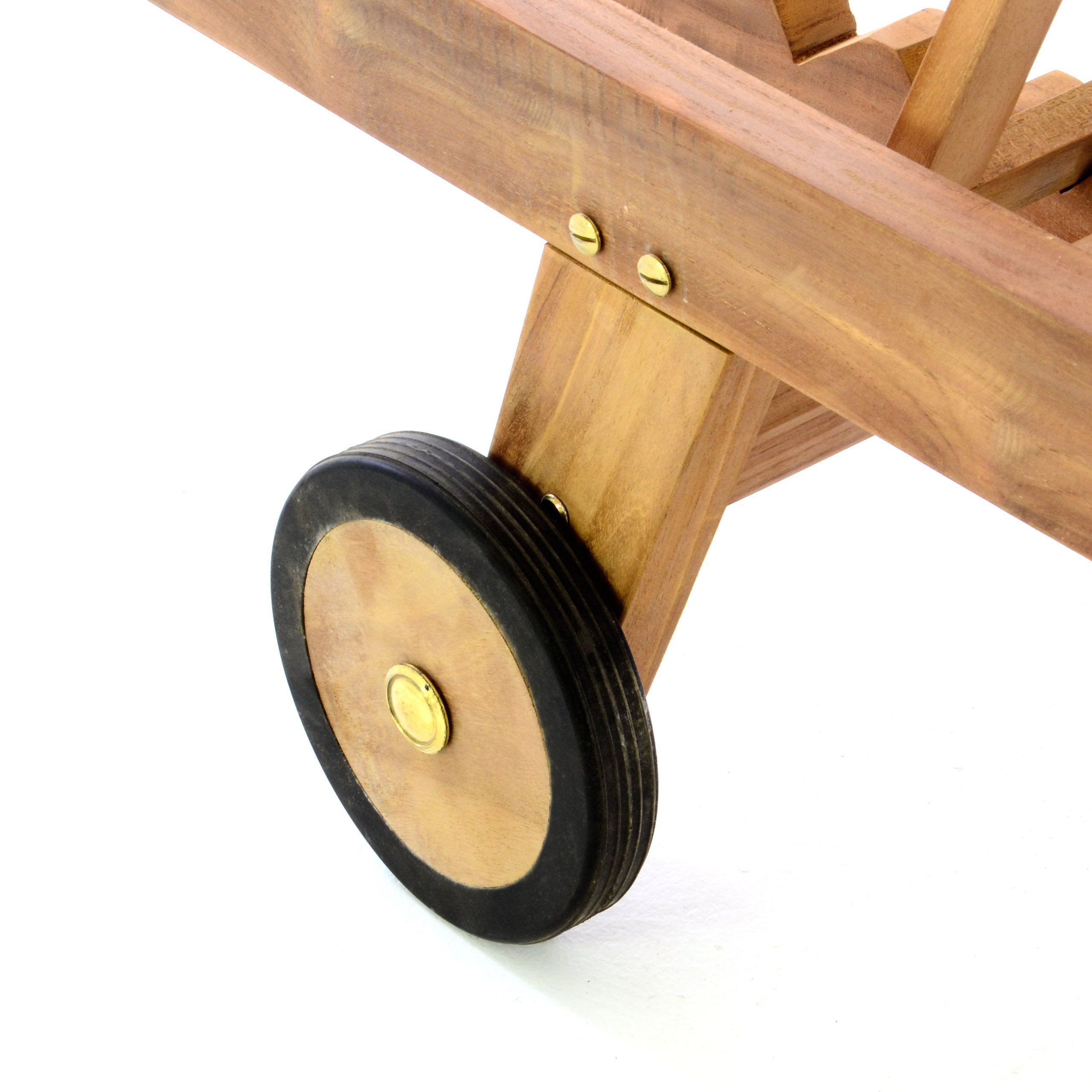 Divero klappbare Sonnenliege ESTEPONA aus Teak Holz, behandelt - Farbe: Braun
