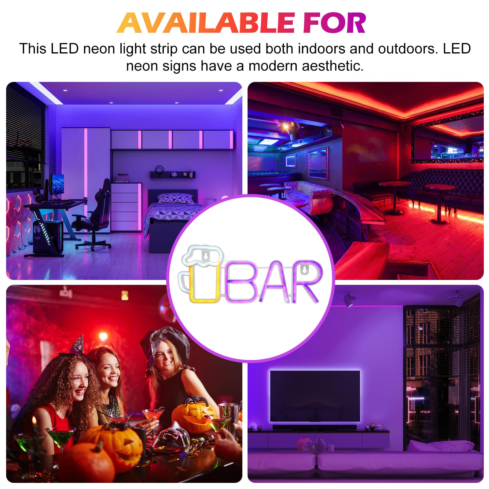 BORDEAG Cartel de neón LED para bar, letrero de neón, decoración de pared, 36,5 x 14,5 cm, PVC, LED, Montaje en pared