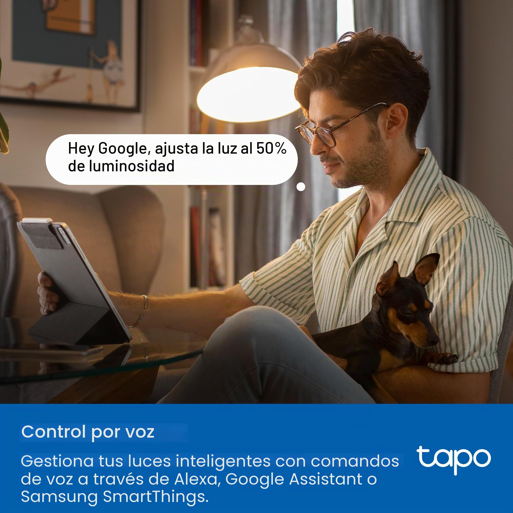 Tapo Bombilla conectada WiFi, Bombilla LED E14 Multicolor 2500K-6500K, regulable 40W 470Lm, funciona con Alexa, control de voz, ahorro de energía, L430C.
