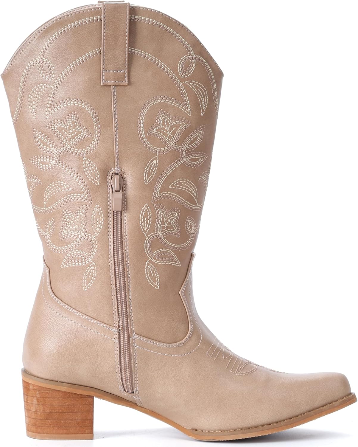 IXU Cowboy Boots For Women Wide Calf Pointy Toe Cowgirl Mid Calf... - Picture 51 of 55