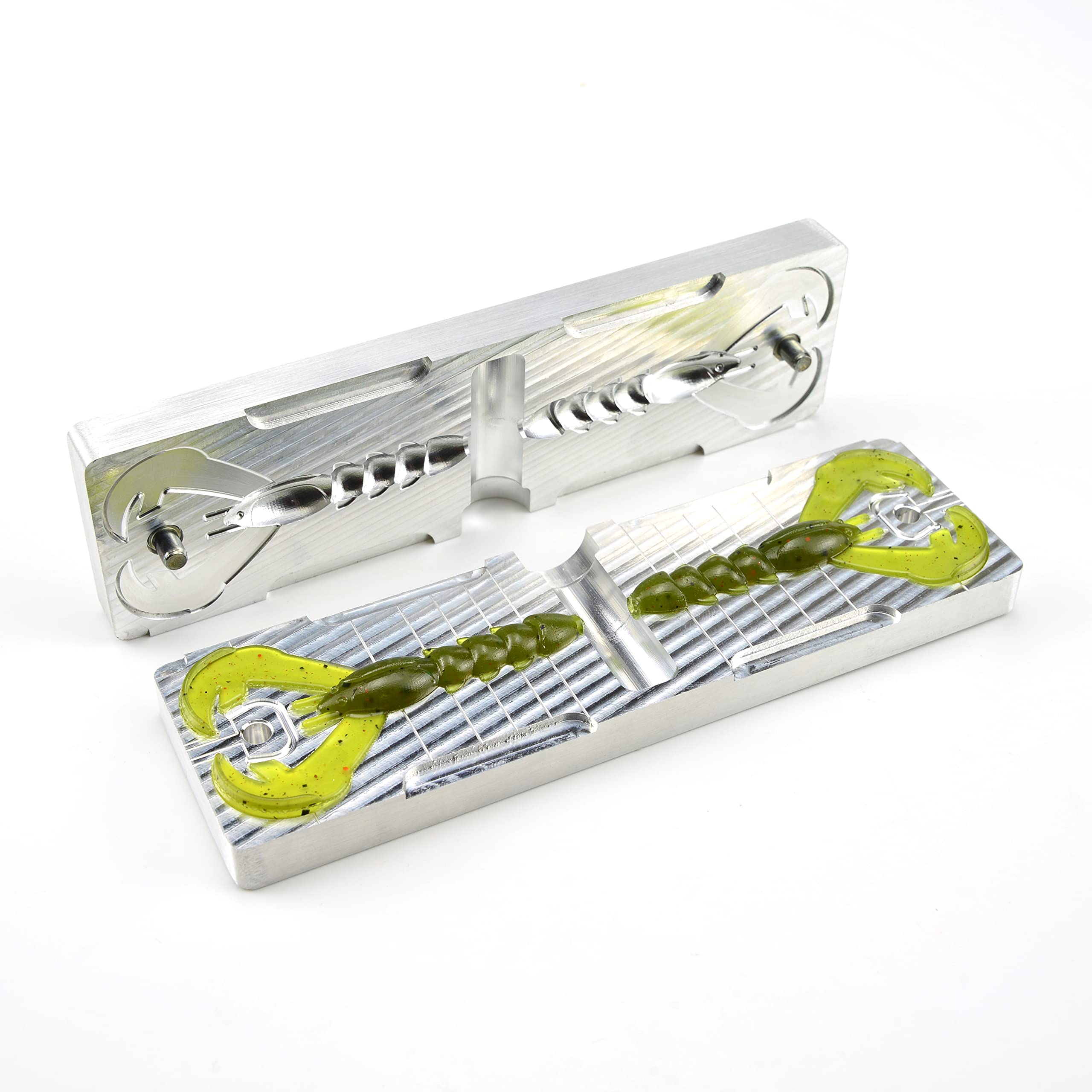 Molle in plastica morbida per realizzare esche a iniezione con due cavità Baby Rage Craw 7,6 cm (alluminio)