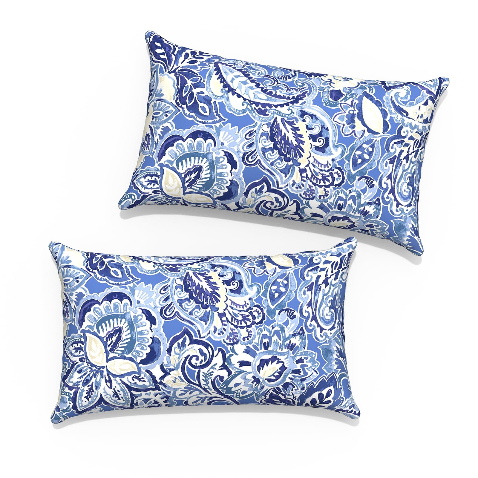 TWLEAR Outdoor Lumbar Pillow Covers 12”x20”, Rectangle Throw Pillow Covers for Patio Furniture, Decorative Lumbar Cushion Case for Garden Balcony