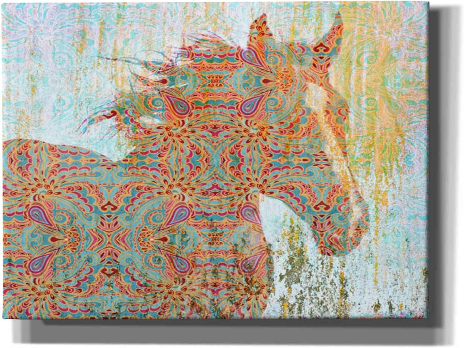 Epic Graffiti 'Pattern Horse' by Irena Orlov, Canvas Wall Art, 16"x12"