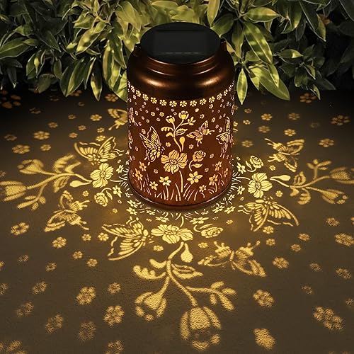 Miniatura 13 de Faroles solares impermeables para exteriores, decoración de hongos de abeja, regalos para mujeres, para la abuela, luces solares colgantes para