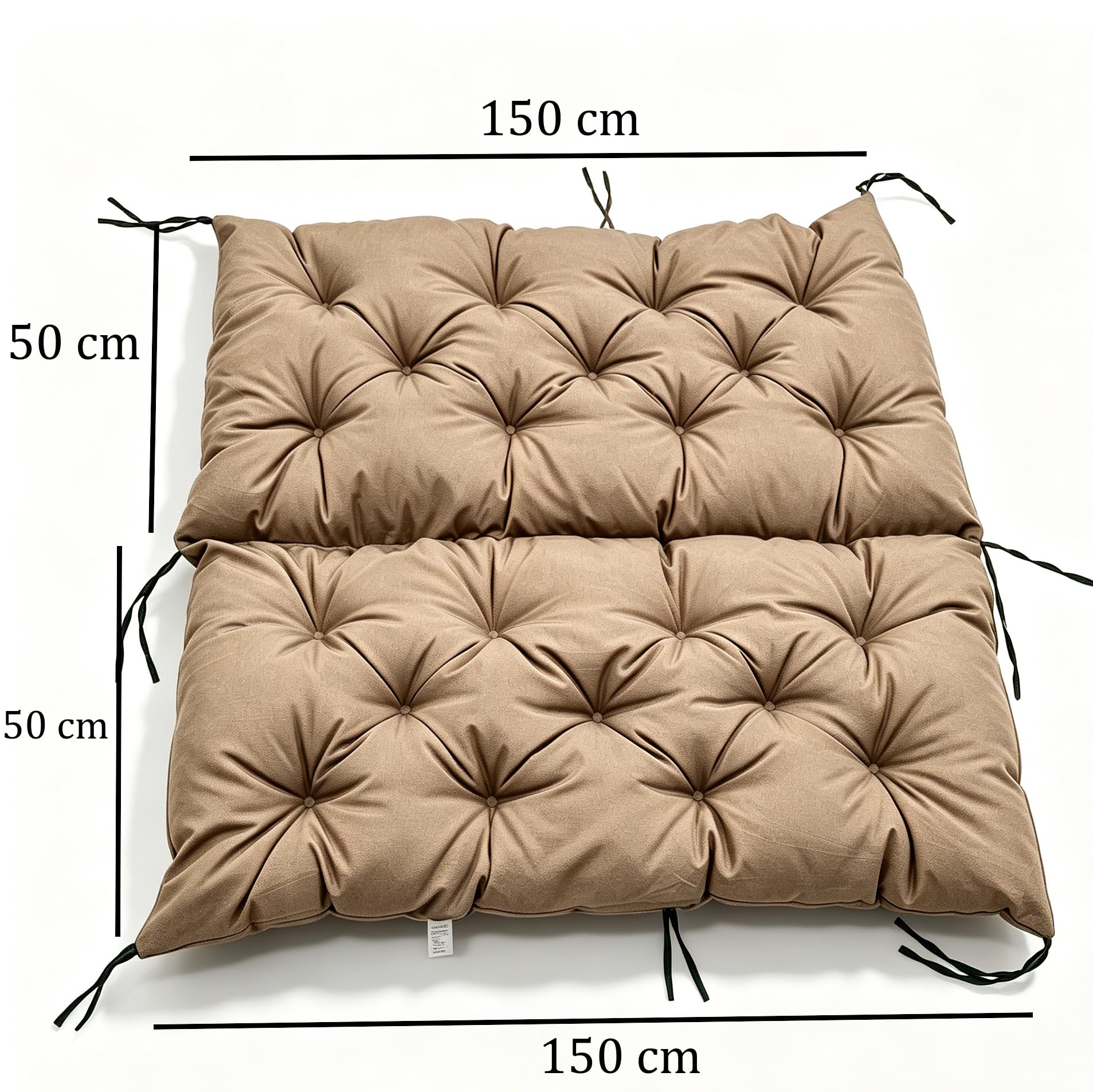 Cuscino per panca da giardino con schienale, idrorepellente, per interni ed esterni, cuscino per seduta con schienale per panchina da giardino e altalena Hollywood (Caffè, 150*50*50*10 cm)