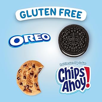 OREO Chocolate Sandwich Cookies & CHIPS AHOY! Chocolate Chip Cookies Gluten Free Cookies Variety Pack, 20 Snack Packs