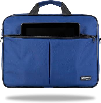 Classone WTX301 WTXpro Series 15.6 inch Compatible Waterproof Fabric Macbook, Laptop, Notebook Handbag - Navy Blue