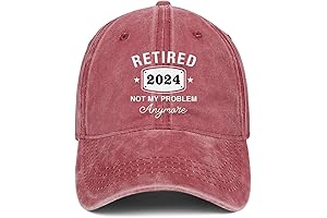 Retirement Gifts Baseball Cap, Embroidered Cap for Retirement Present