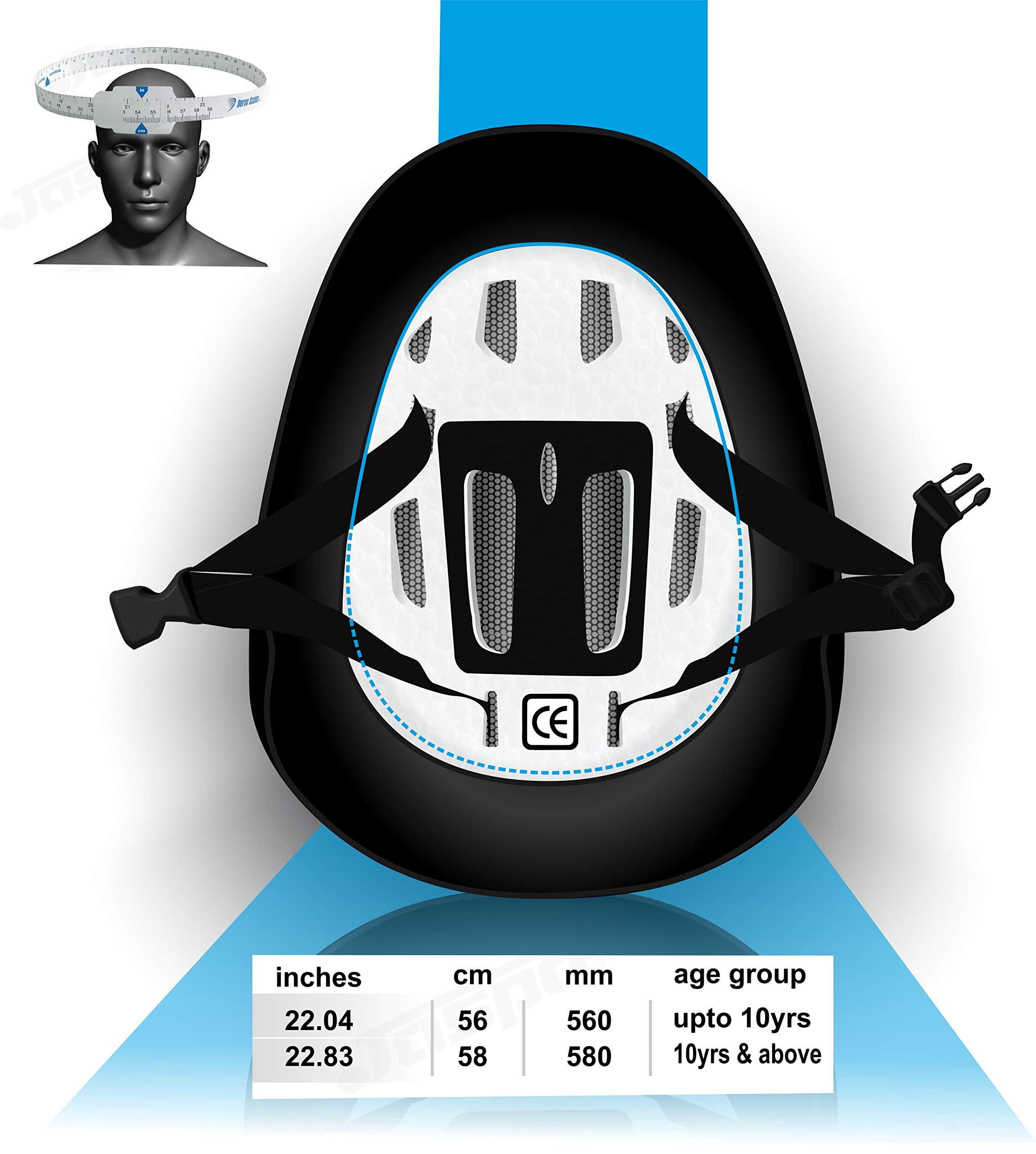 jaspo B- Safe Guards (Knee,Elbow,Helmet) (small, blue) 2