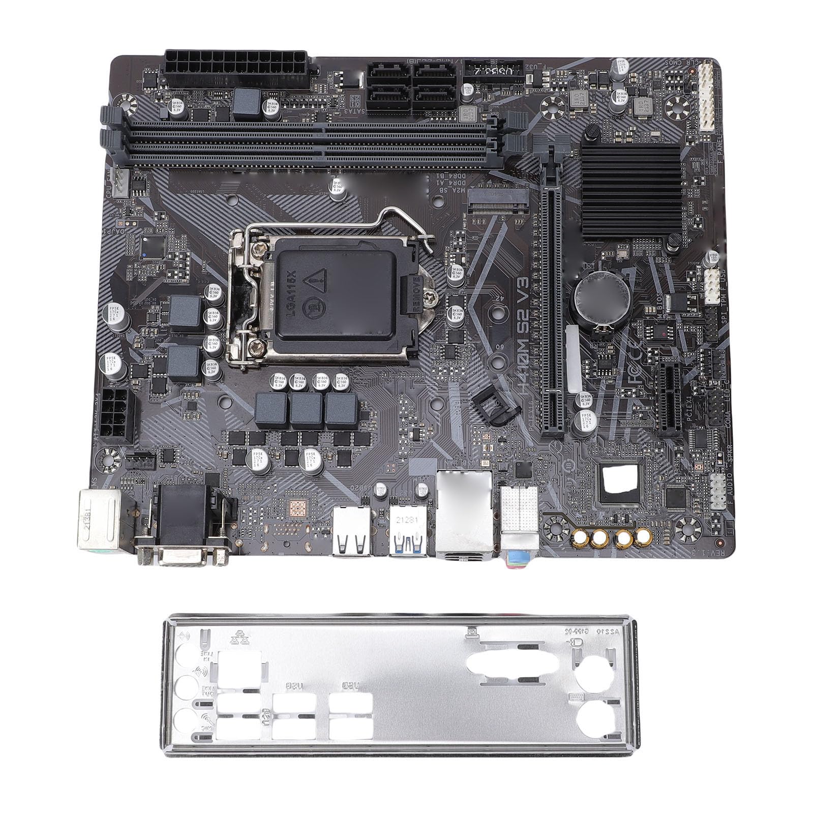 Placa Base, LGA 1200 Socket Dual Channel DDR4 2933MHz 64GB RAM Compatible con Placa Base para PC, ATX con Ranura PCIe 3.0 X16 Realtek Gigabit LAN para Pentium de 10.a Generación