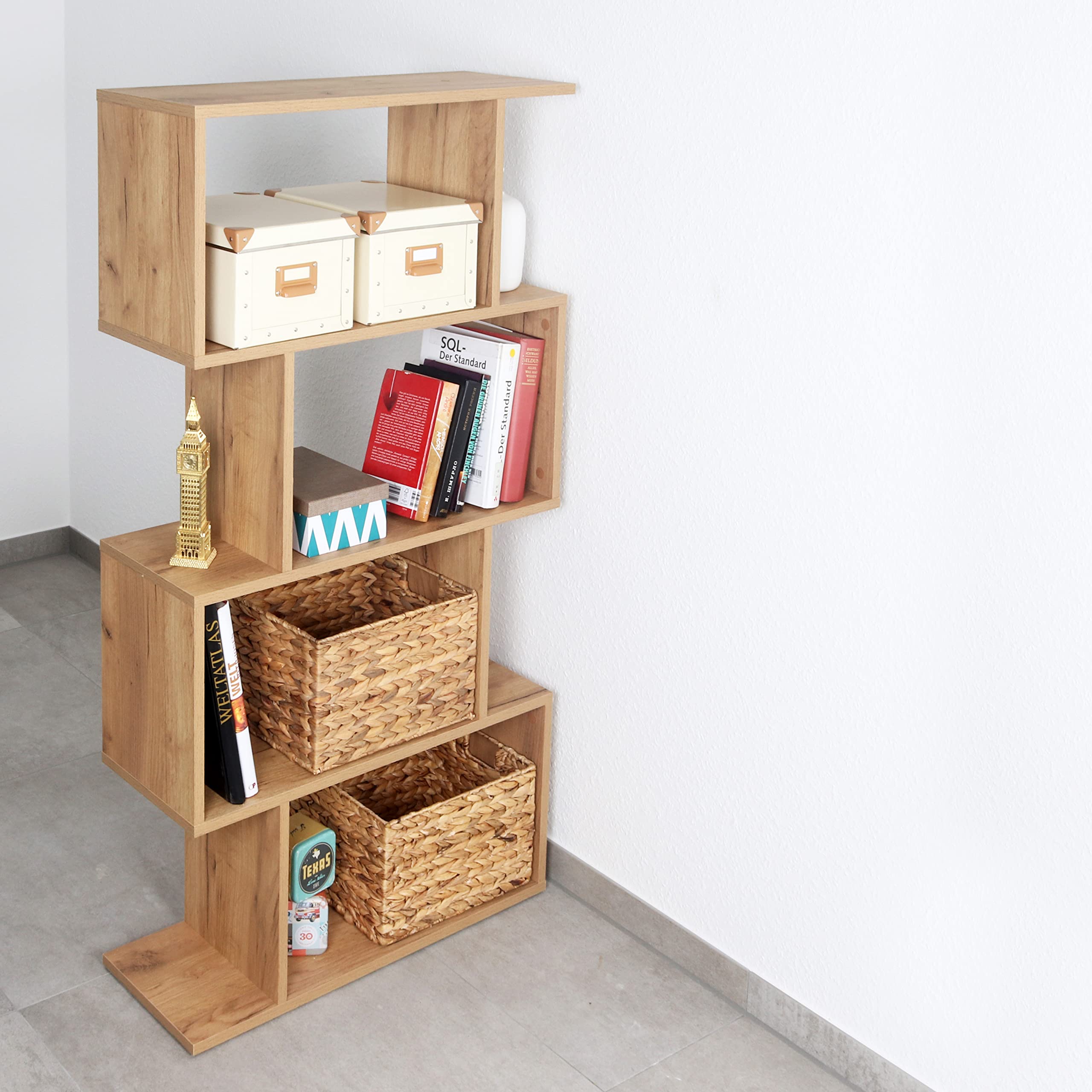 Librerie Libreria Scaffale A 5 Livelli Scaffali Quadrati Impilati Scaffali Portaoggetti Scaffale Per Libri In Metallo Per Camera Da Letto Soggiorno Ufficio Librerie Scaffali Scaffale ( Color : Black