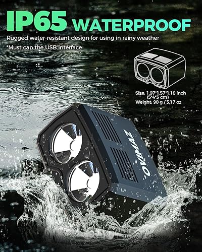 Miniatura 5 de Luz para casco de bicicleta, recargable por USB, 1000 lúmenes, luces para cascos de bicicleta con 5 modos de iluminación, impermeable, para