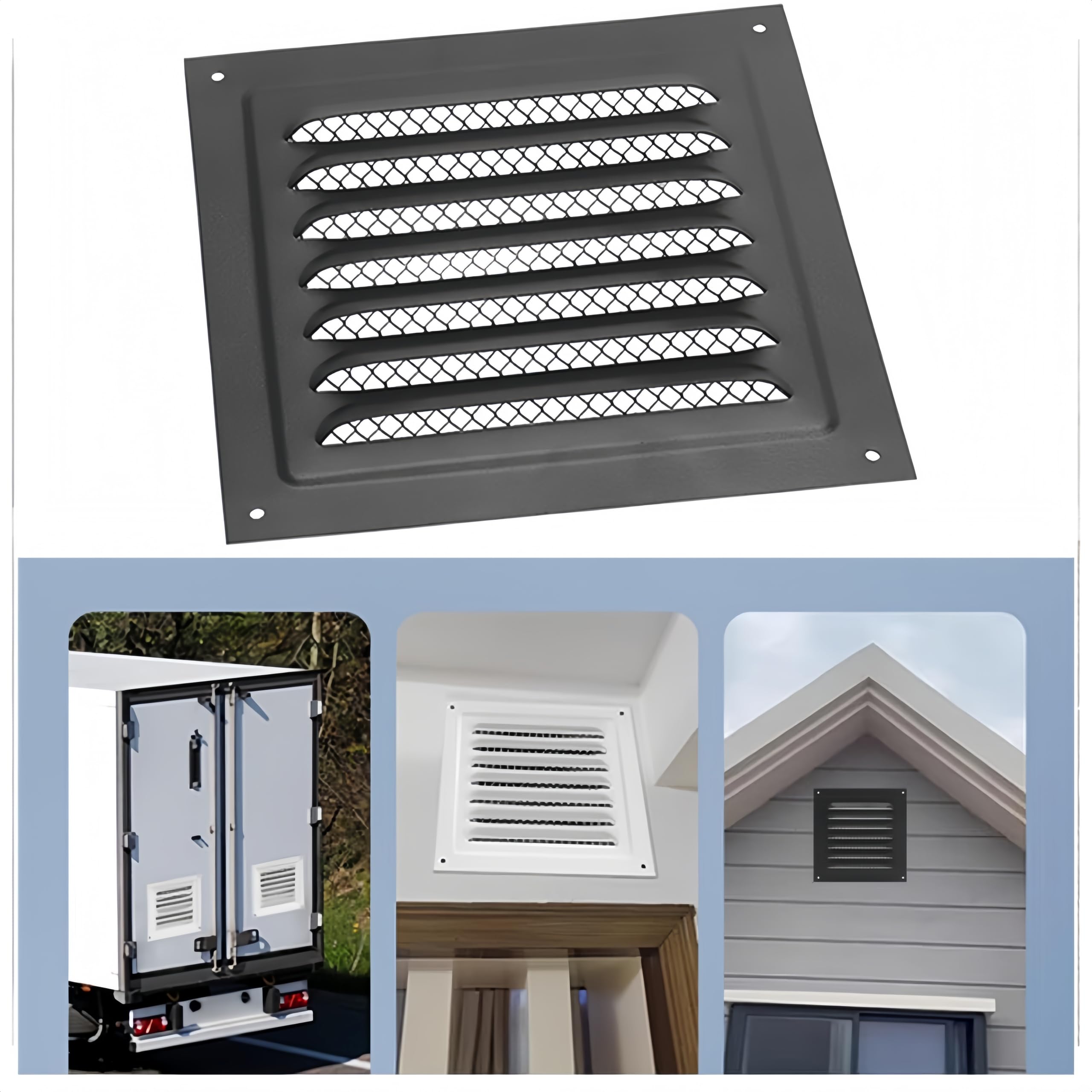 Aluminum Attic Vents 2 Pcs 12x12 Gable Vents - Aluminum Alloy Attic