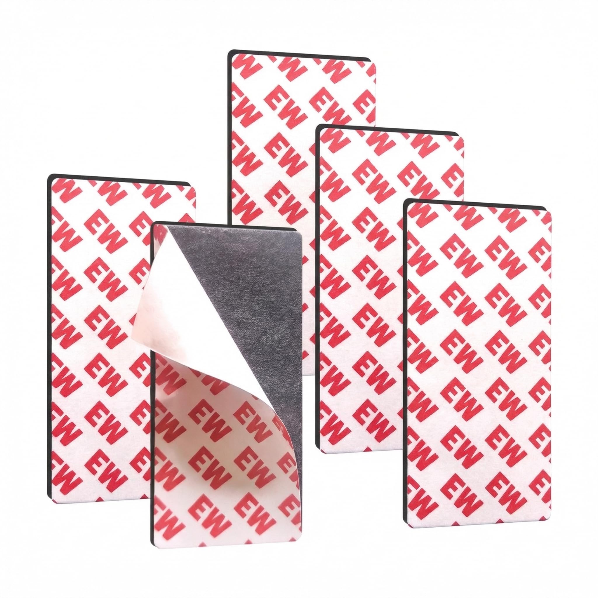 Magnetic Tape with Adhesive Backing, Strong Adhesive Magnet Strip for Kitchen, Whiteboard,Refrigerator,Craft(2"x4"-5 Pack)