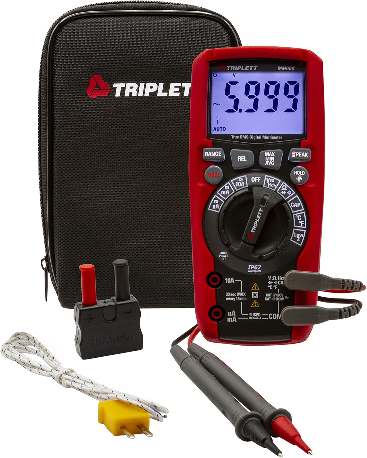 Hоttеѕt Sаlеѕ Triplett MM650 CAT IV True RMS 6000 Count Digital Multimeter with Lo Z and Certificate of Calibration to NIST - AC/DC Voltage and Current, Resistance, Temperature, Capacitance, Frequency, Continuity 40% оƒƒ Dіѕсоunt Triplett MM650 CAT IV True RMS 6000 Count Digital Multimeter with Lo Z and Certificate of Calibration to NIST - AC/DC Voltage and Current, Resistance, Temperature, Capacitance, Frequency, Continuity