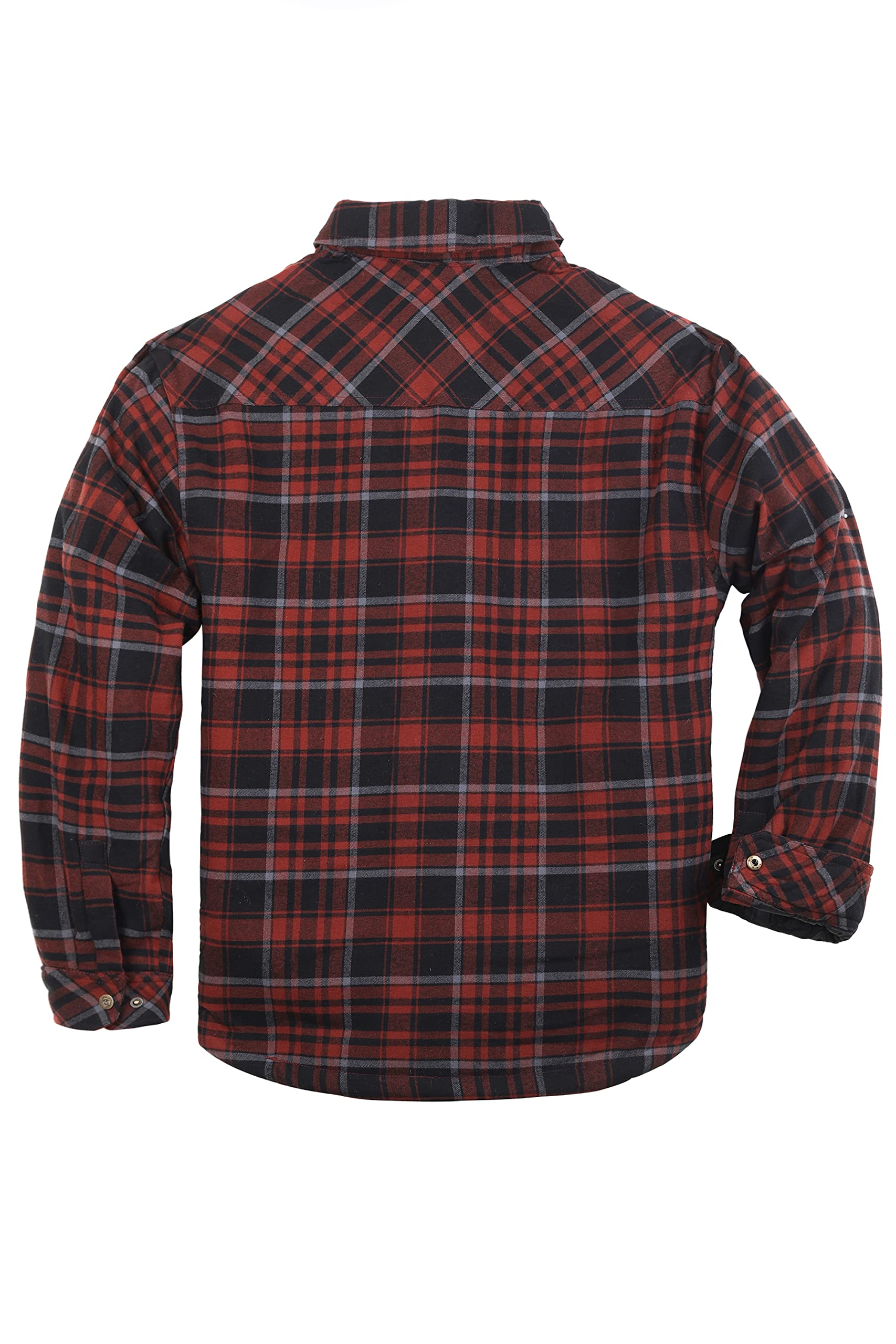 Coevals Club Sherpa - Camicia da Uomo in Flanella, a Maniche Lunghe, con Bottoni Automatici a Quadretti, in Cotone