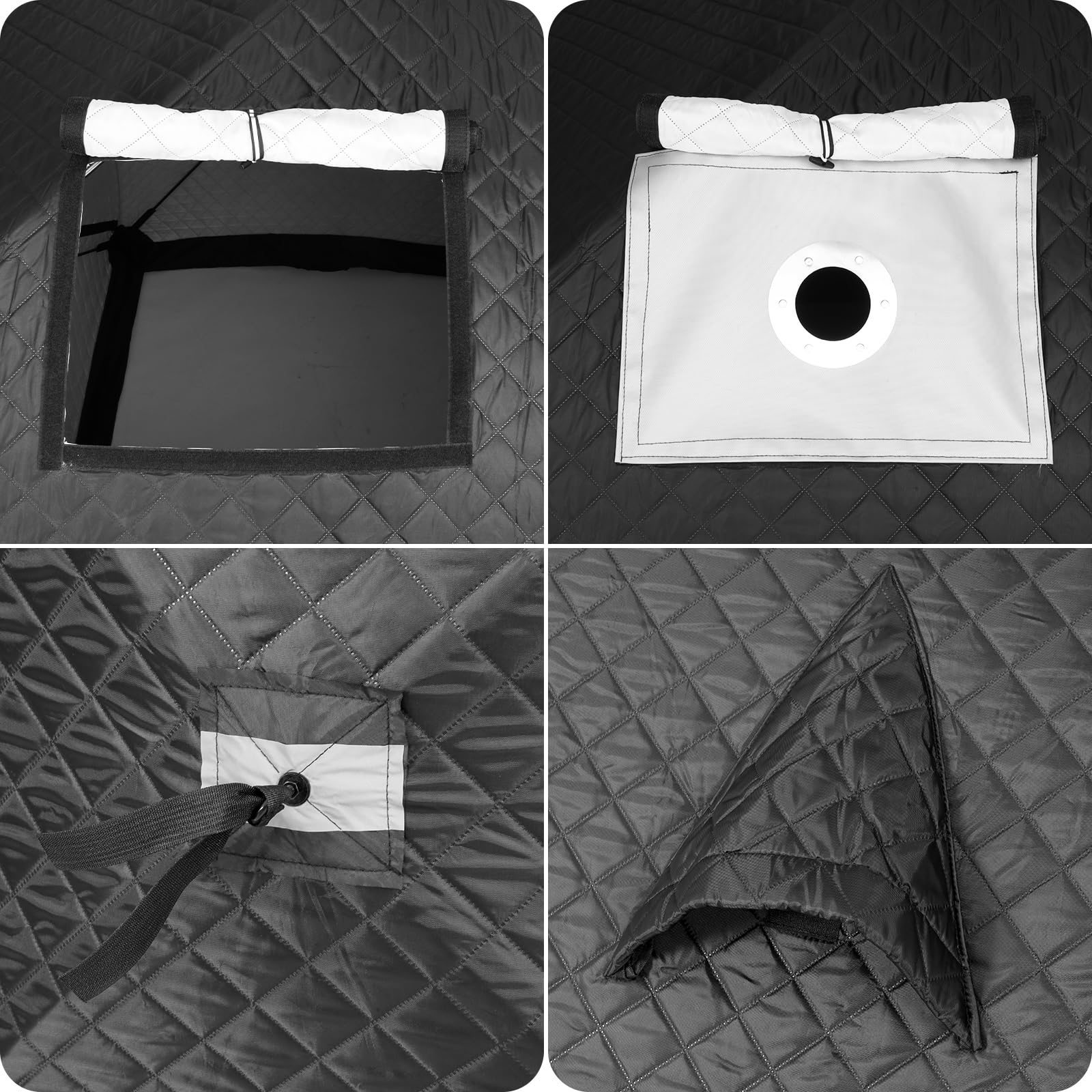 WILLOWYBE Tragbares Outdoor-Sauna-Set mit Saunazelt, Holzofen und Schutzabdeckung