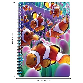 Amazon | 3D LiveLife Notebook - Deluxebaseのピエロフィッシュ