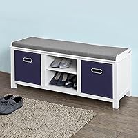 Vista 4 de Contenedores de Almacenamiento de Tela Azul Marino, 11x11x11, Juego de 6, Contenedores Cúbicos Plegables para Almacenamiento de Ropa o Accesorios