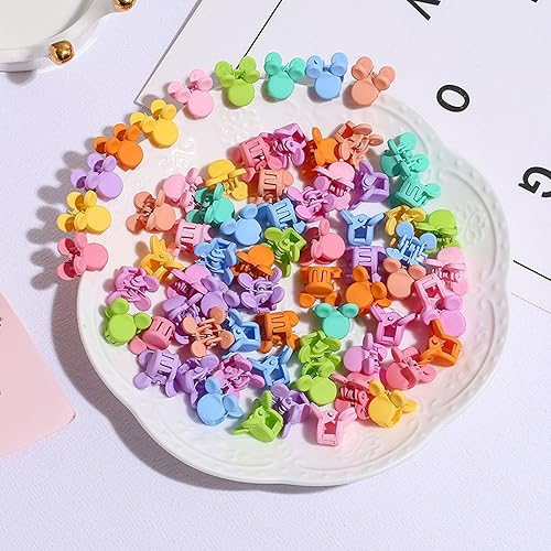 Miniatura 3 de SHOWERRING Lindas pinzas para el cabello para niñas, 100 piezas de mini corona y accesorios de pelo de Mickey para decorar horquilla para niños y