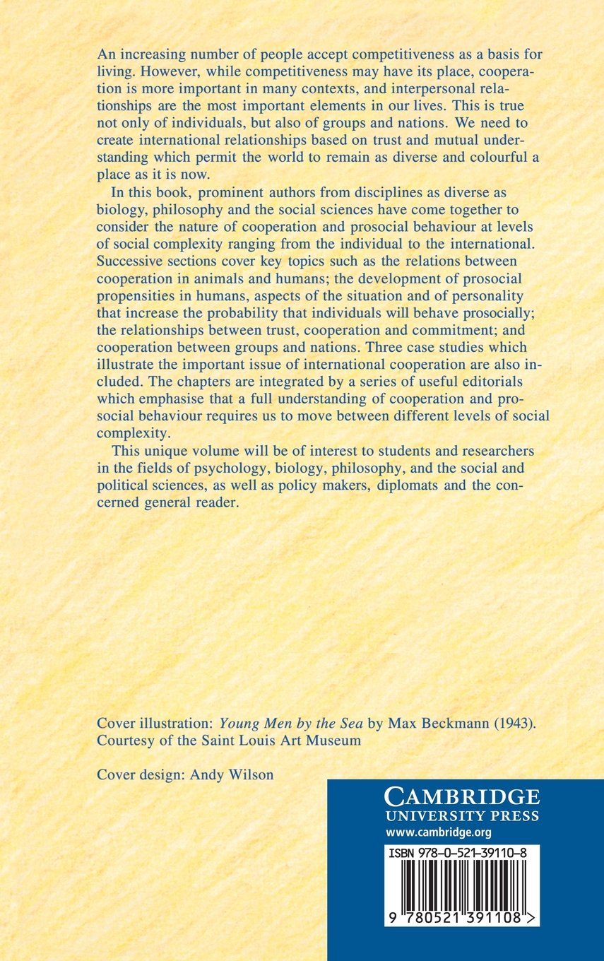 Cooperation and Prosocial Behaviour