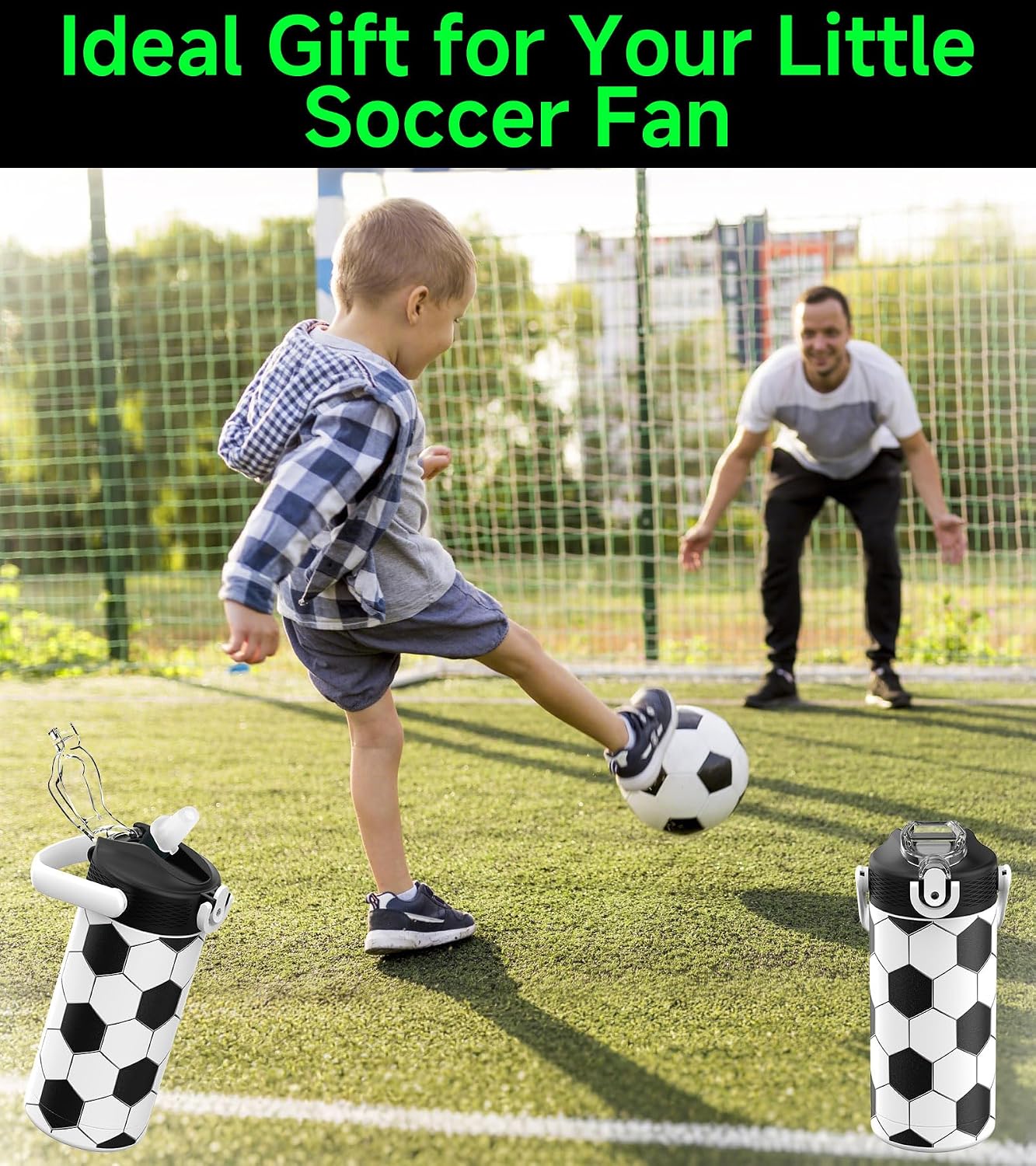 Myforest Soccer Insulated Kids Water Bottle