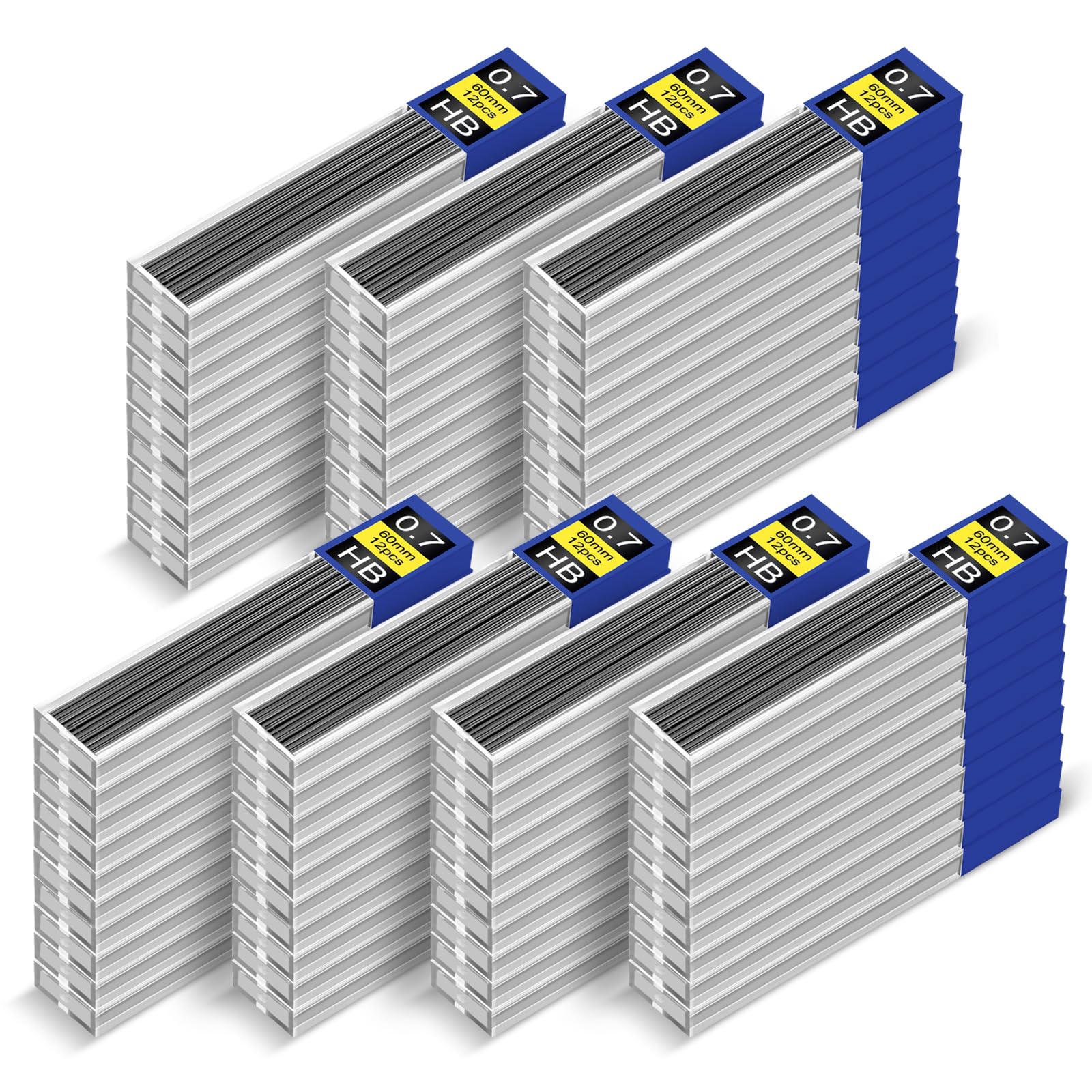 CdbC Lead Refills, 840 Pieces [0.7 mm HB] Break Resistant Mechanical Pencil Refills, 70 Tubes