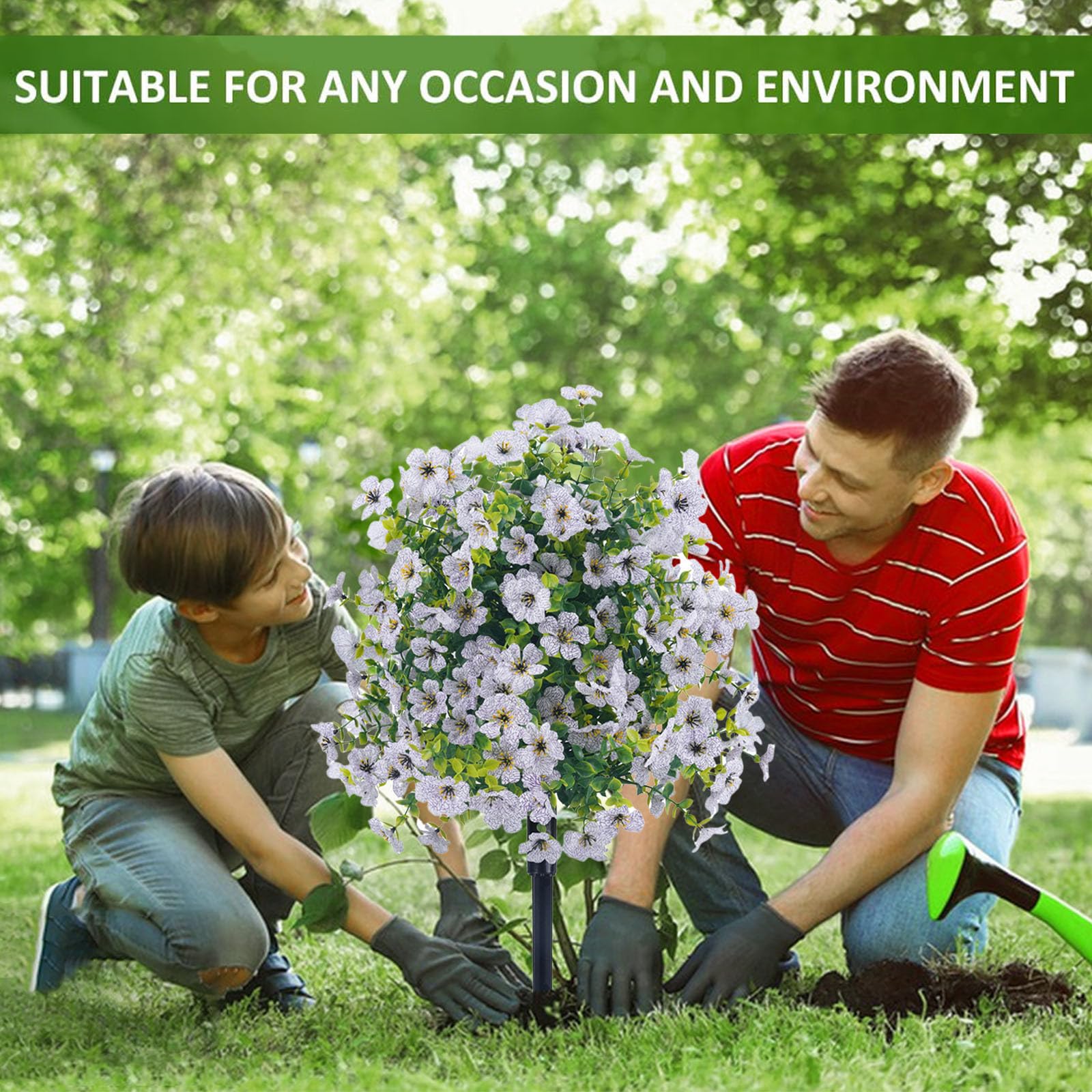Alberi topiari artificiali a palle di viola con punte a terra, albero topiario bosso artificiale finto cespugli di verdi, false piante per giardino, cortile, portico, patio