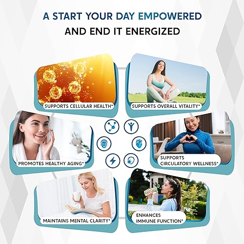 Miniatura 4 de Suplemento NAD+ RESVERATROL, mezcla natural 10 en 1 con quercetina, cúrcuma, berberina, arándano, té verde, 150 unidades, fabricado y probado en los