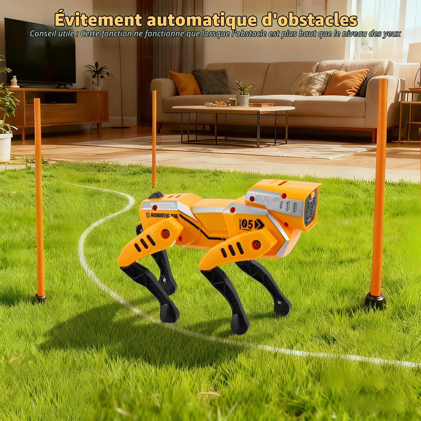 Chien Robot,Beau Robots électroniques pour Enfants avec avec la Marche Avant, Le Demi-Tour, Les patrouilles, la Garde, Le Chant Danse, et la Programmation,Robot Enfant 3+,Meilleurs Cadeaux