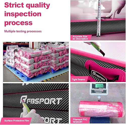 Miniatura 41 de FBSPORT - Colchonetas inflables de entrenamiento de 4 u 8 pulgadas de grosor, pistas de gimnasia para uso en el hogar, animadoras, yoga